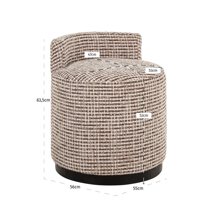 Eetkamerstoel Odette customized 55Ø fire retardant
