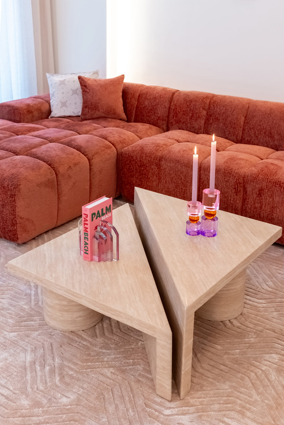 Coffee table Fictus beige (Set of 2)