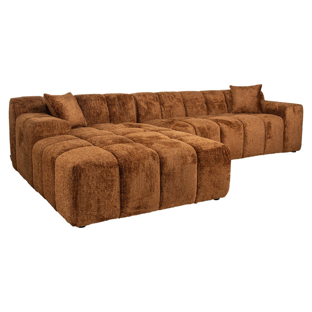 Sofa Cube lovely cinnamon 3-seater + lounge left