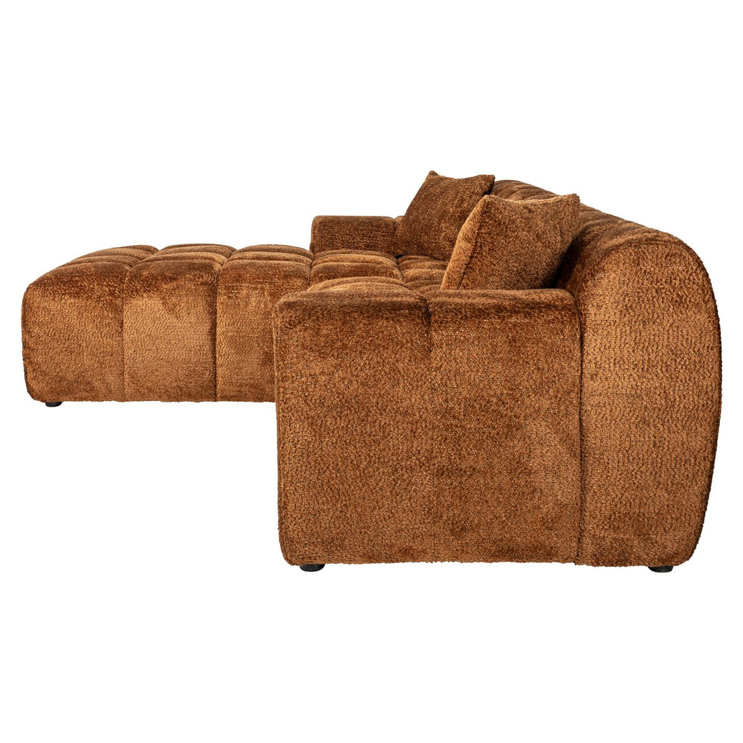 Sofa Cube lovely cinnamon 3-seater + lounge left