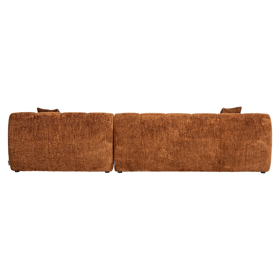 Sofa Cube, schönes zimtfarbenes 3-Sitzer-Sofa + Lounge rechts