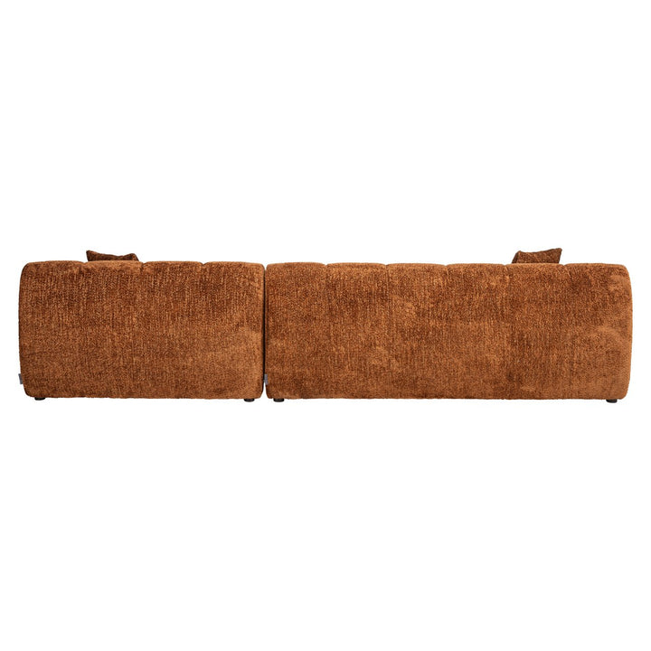 Sofa Cube, schönes zimtfarbenes 3-Sitzer-Sofa + Lounge rechts