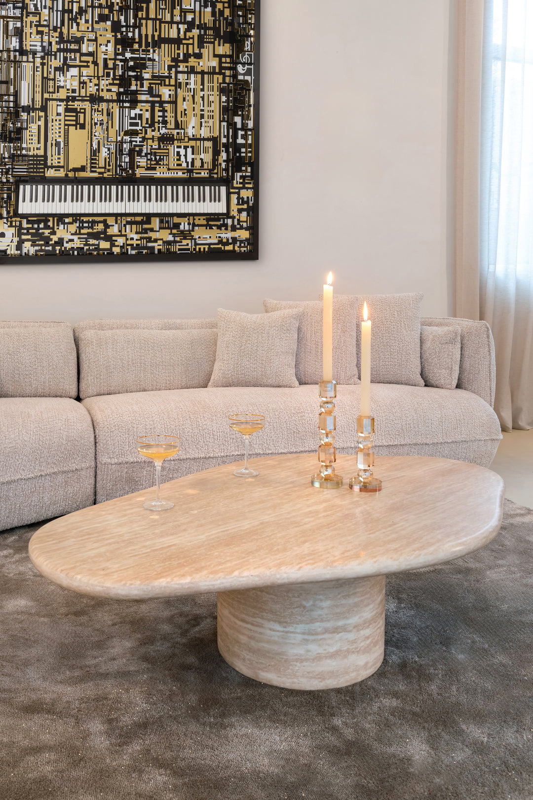 Salontafel Fictus beige 130