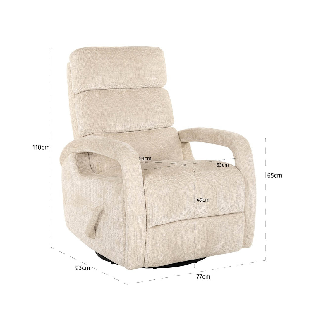 Lounge chair Denvi niagara beige swivel