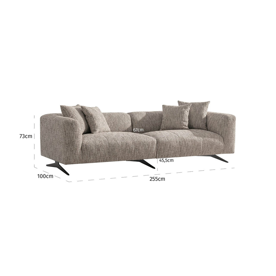 Sofa Hoxton trendy nature 3-seater