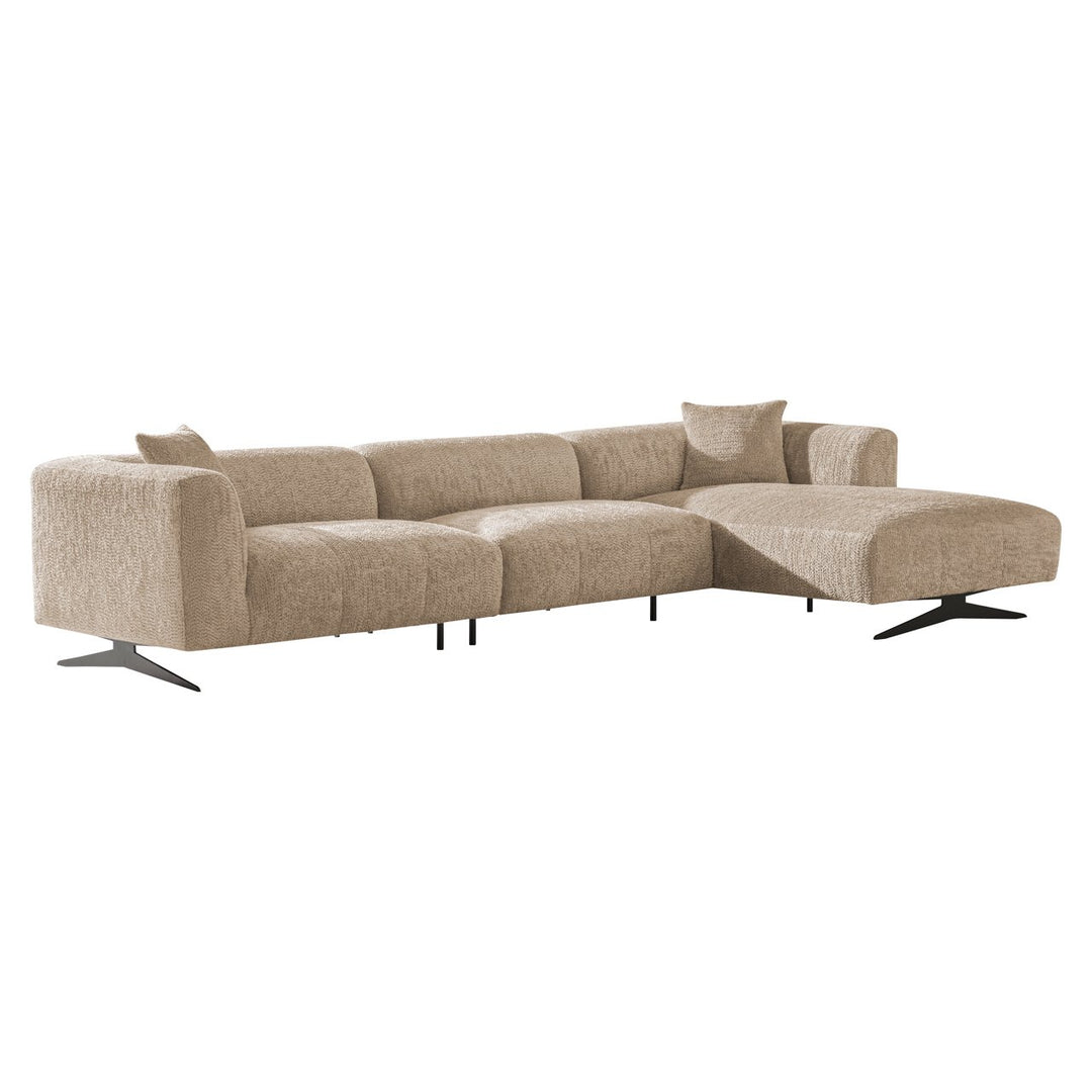 Sofa Hoxton lovely beige 3-seater + lounge right