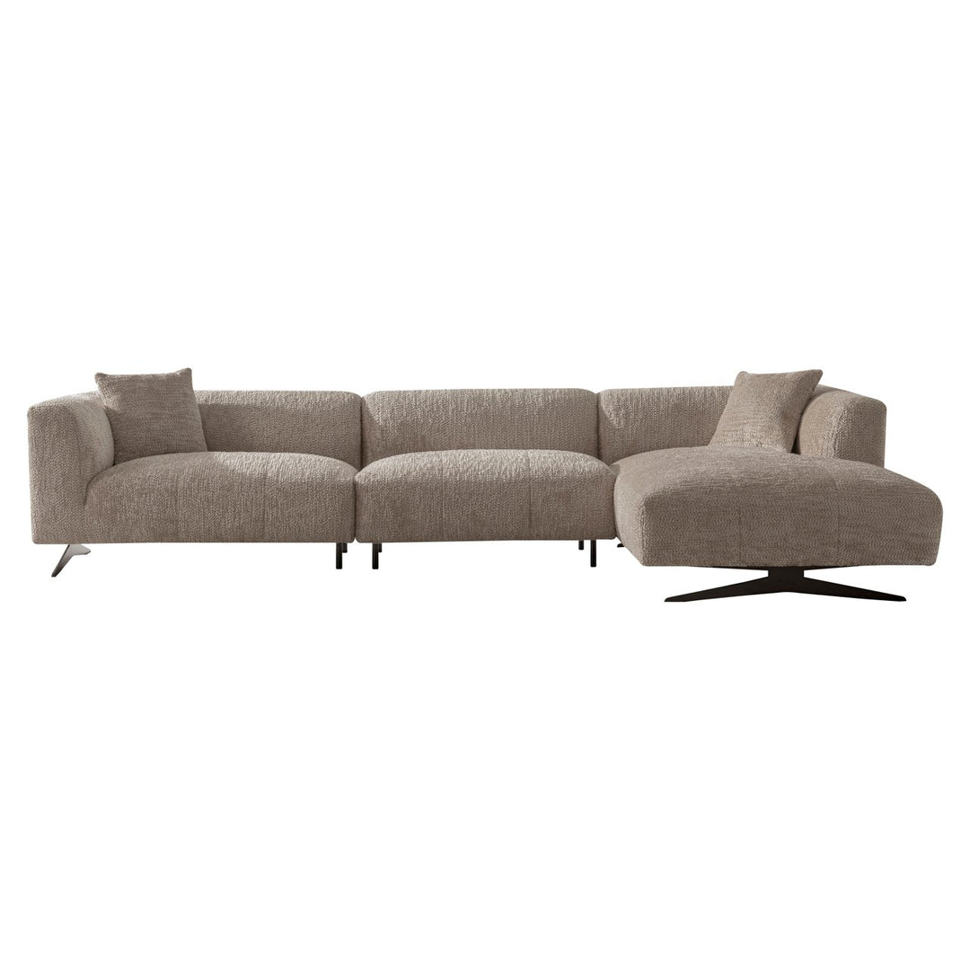 Sofa Hoxton lovely beige 3-seater + lounge right