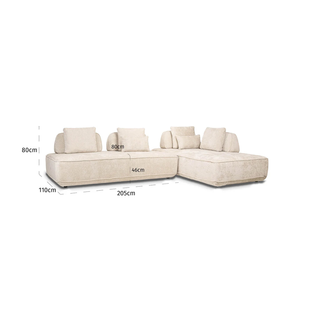 Sofa Tudor Natur Boldweave 2,5-Sitzer verstellbare Rückenlehne
