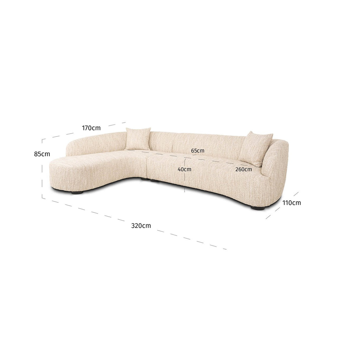 Sofa Pandora beige Angora Lounge links