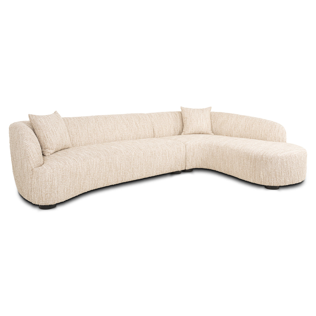 Richmond Loungebank Pandora Beige Angora Rechts