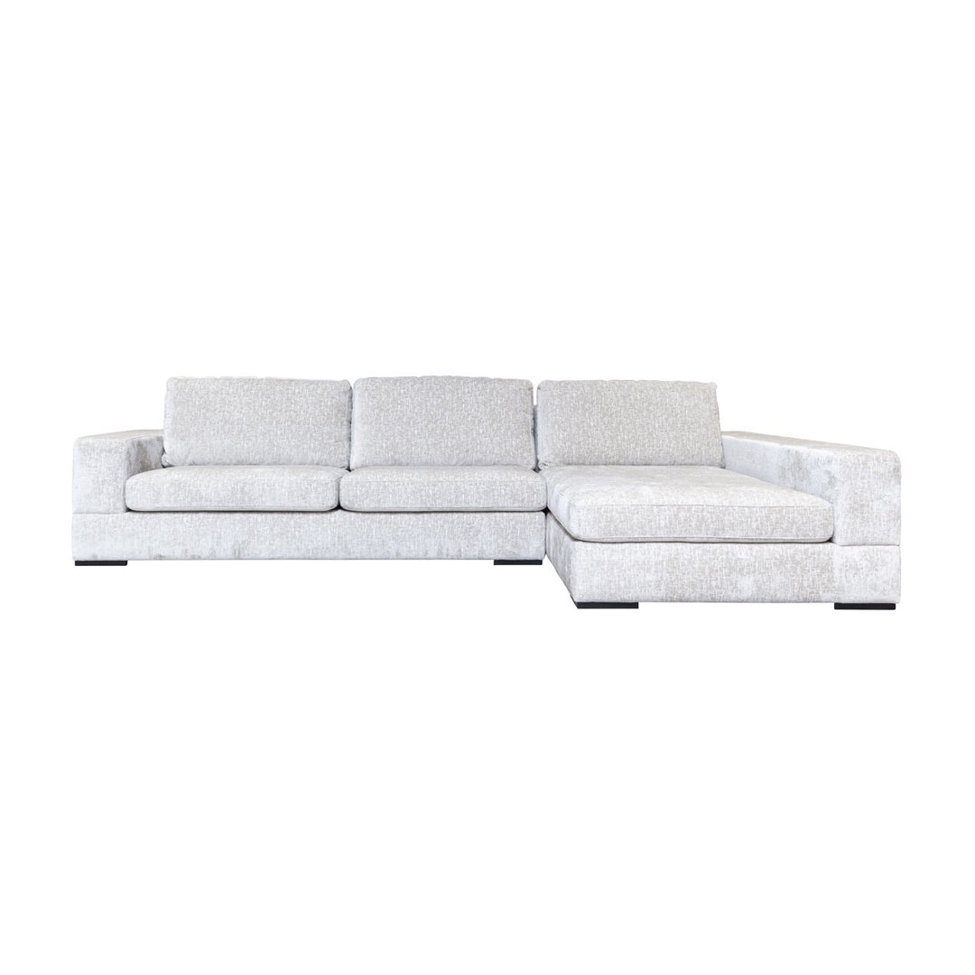 Sofa Pasha pearl island 3-seater + lounge right fully upholstered