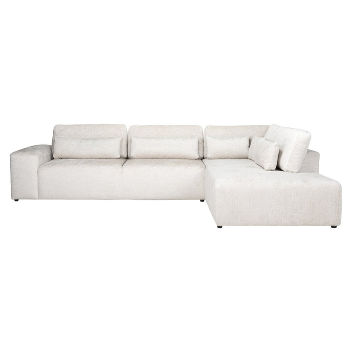 Sofa Lund cream fusion 3-seater + ottoman right