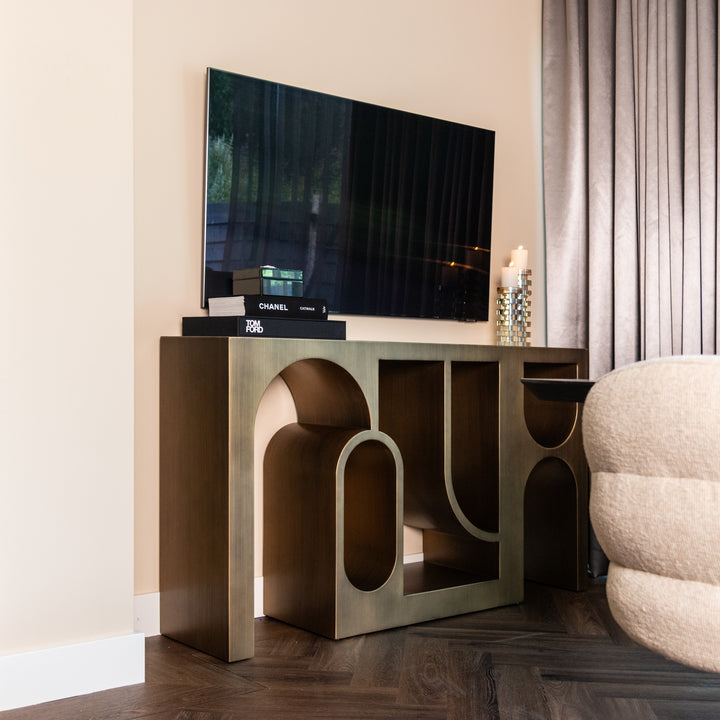 Console Alexander Jones brushed gold (Lugano)