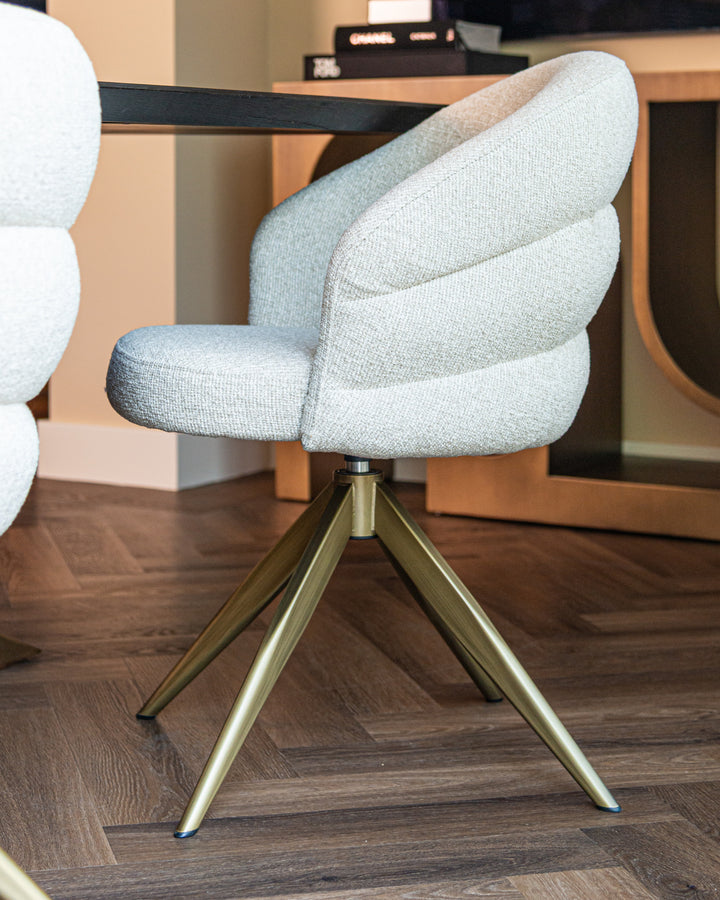 Dining room chair Zendaya biscotti swivel fire retardant