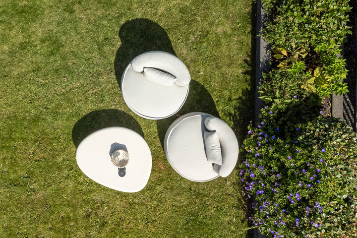 Outdoor lounge stoel Nammos beige swivel