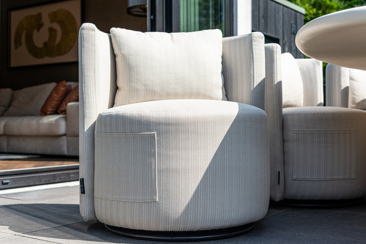 Outdoor dining chair Marlin beige swivel