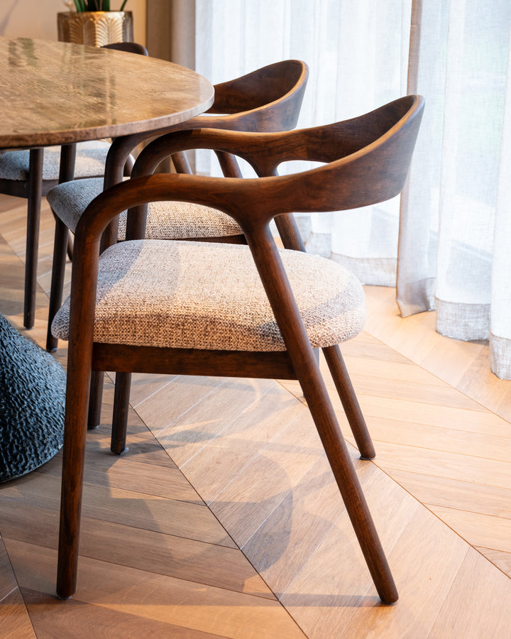 Eetkamerstoel Mihara mocca fancy fire retardant