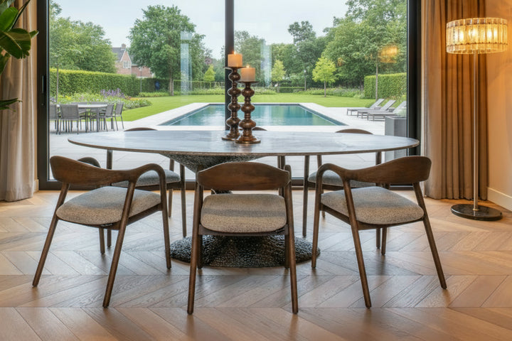 Eetkamerstoel Mihara mocca fancy fire retardant