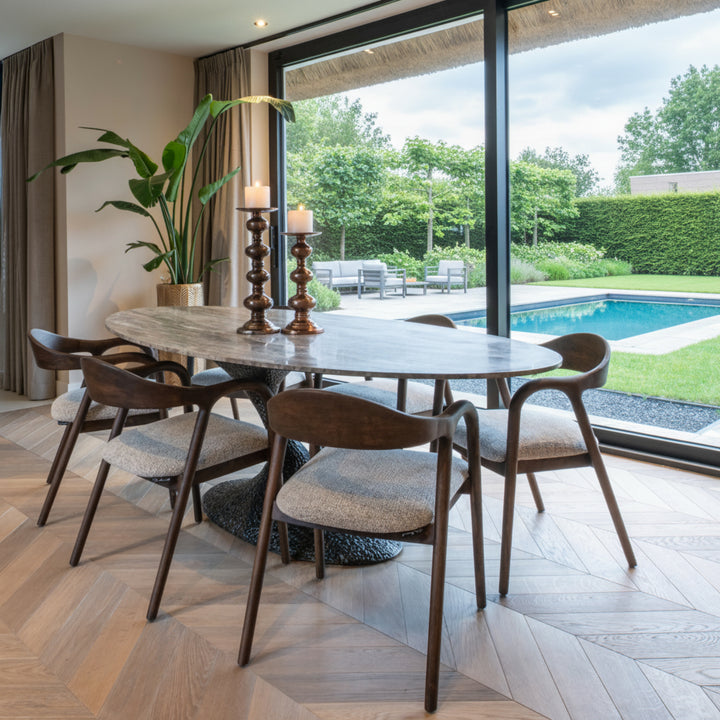 Eettafel Russo ash brown oval 235