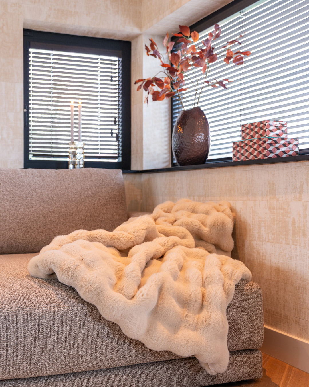 Sofa Trentino cayenne brown 3.5-seater + lounge left or right