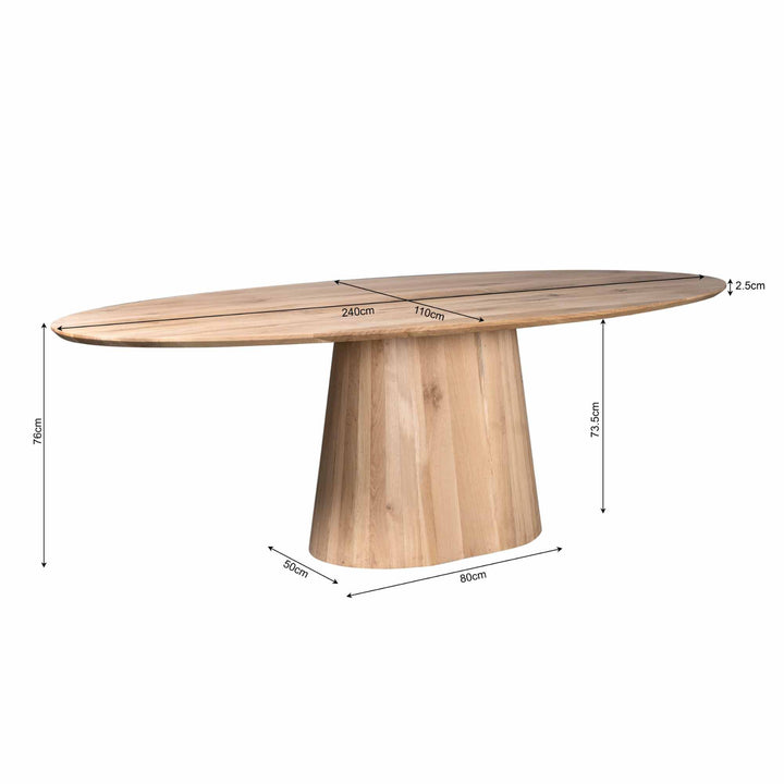 Riga dining table | 240 cm | Natural oak