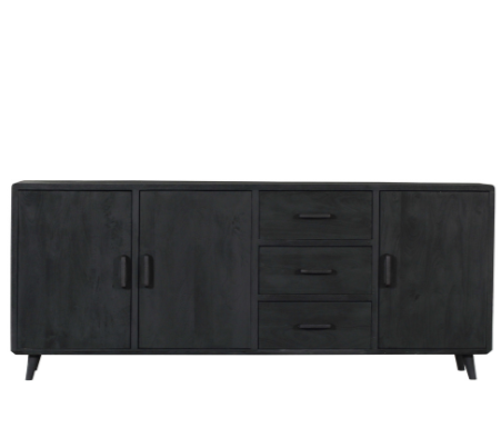 Omaha Black Sideboard | 220 cm