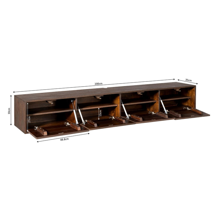 Floating TV cabinet Vision Brown | 200 cm