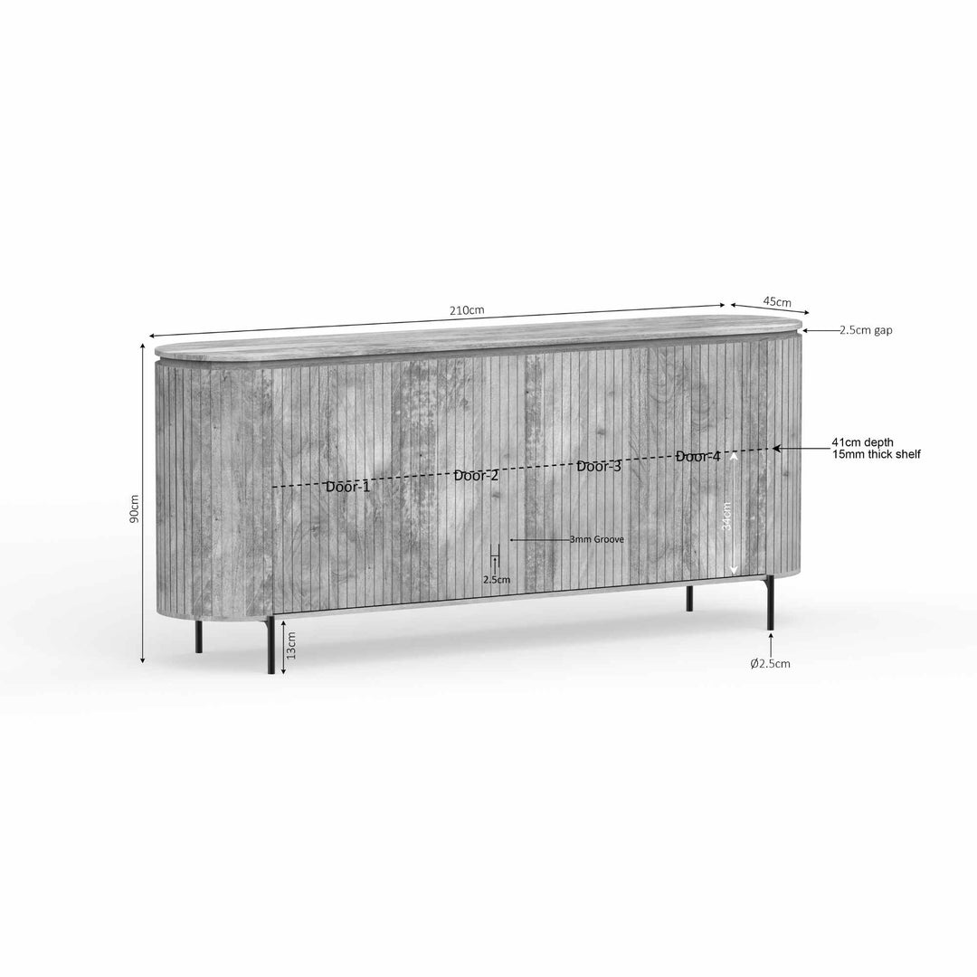 Sideboard Solana | 210cm | Taupe