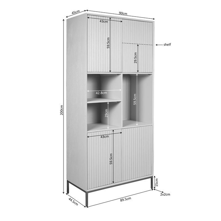 Madison Natural Shelving Unit | 90 cm