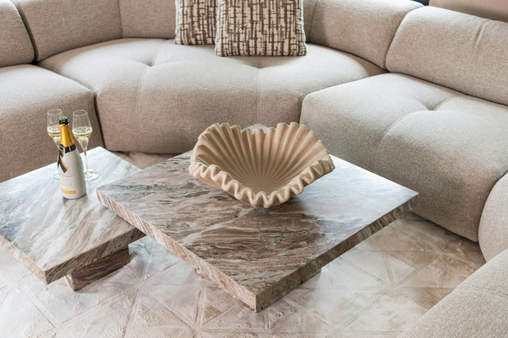 Rashford Blush Beige Coffee Table (Set of 2)