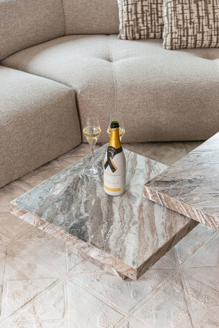 Rashford Blush Beige Coffee Table (Set of 2)