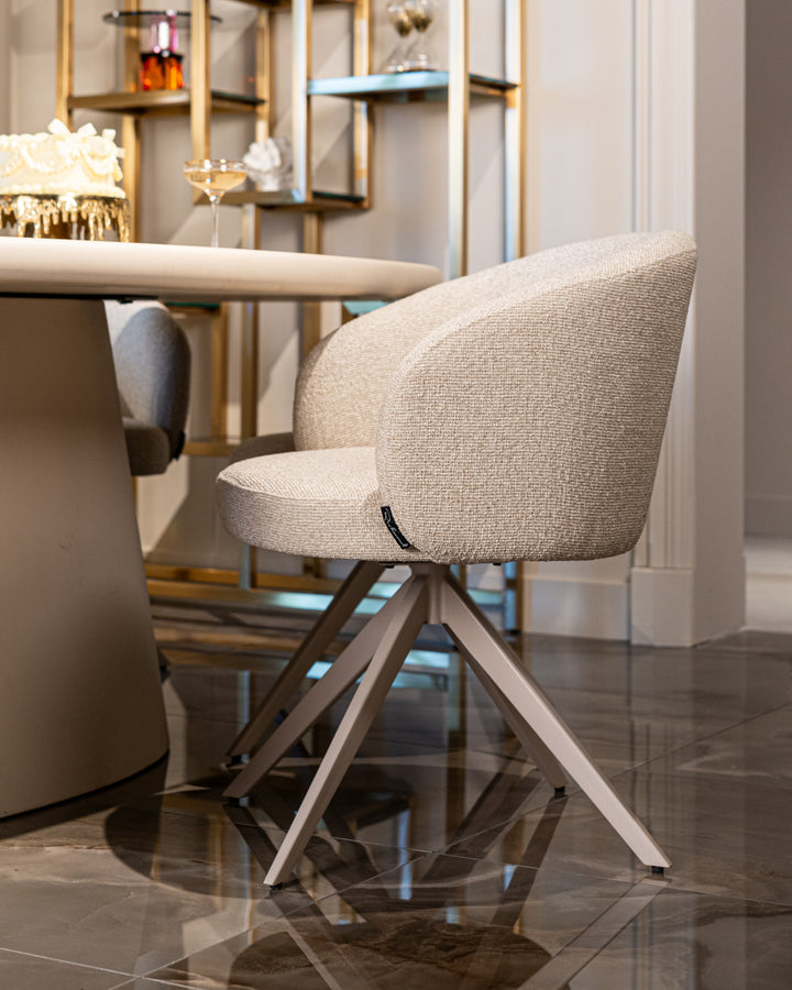 Eetkamerstoel Olivia biscotti swivel