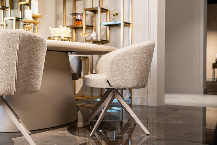 Eetkamerstoel Olivia biscotti swivel