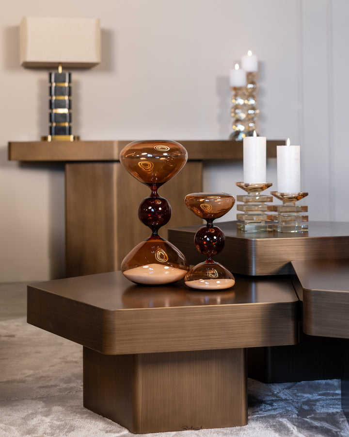 Console Hexa brushed gold