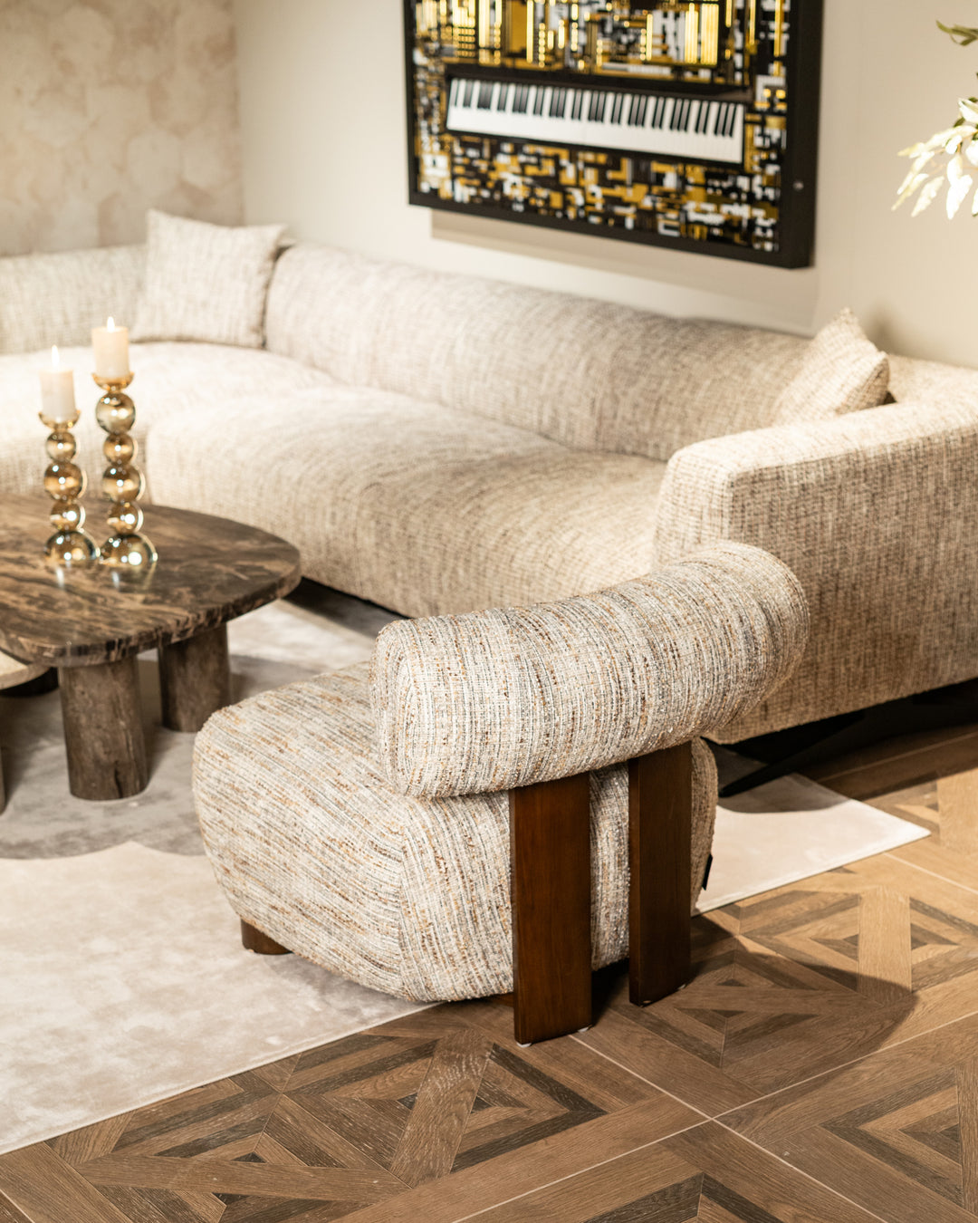 Lounge-Sessel Arabella greige coco