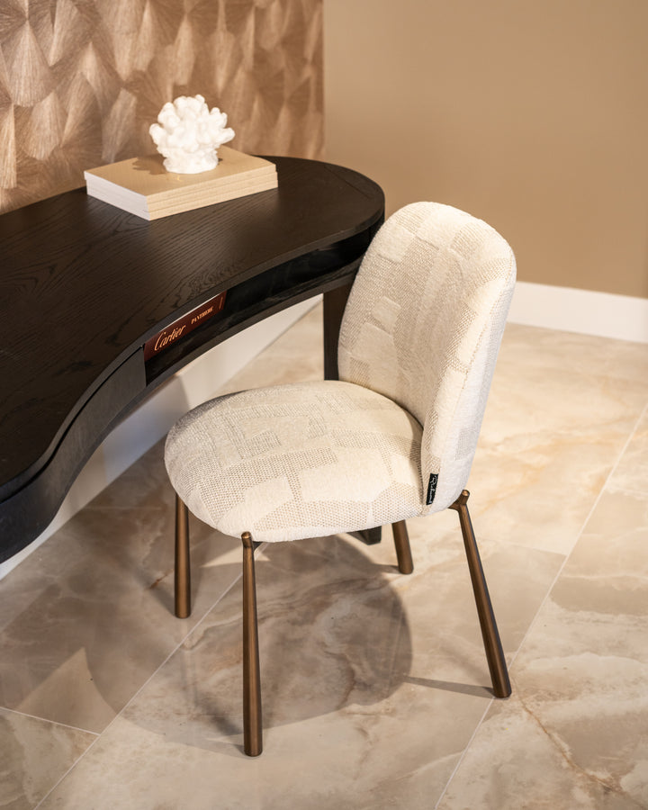 Dining room chair Lana beige graffiti (Set of 2)
