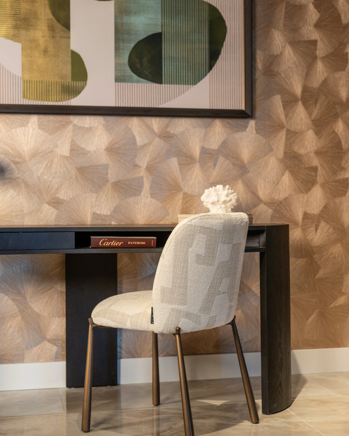 Dining room chair Lana beige graffiti (Set of 2)