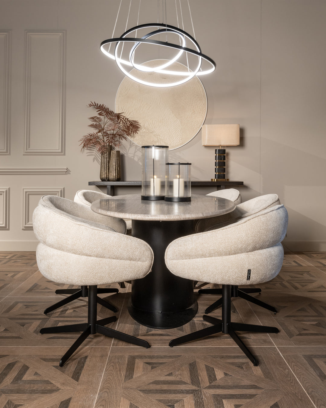 Dining room chair Kayla cream unicorn swivel