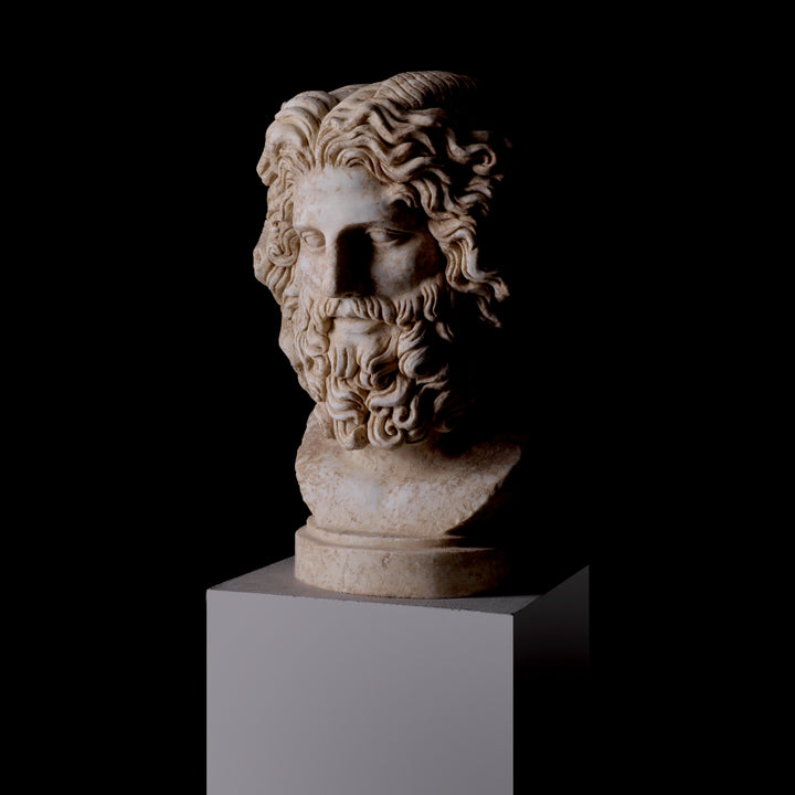 Eichholtz Buste Zeus Marble Antique Look