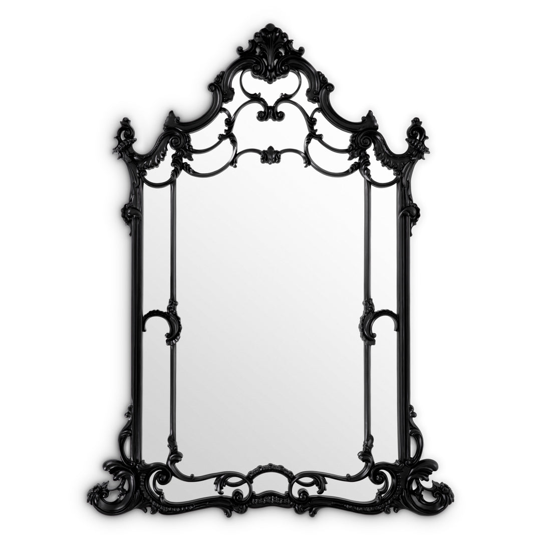 Eichholtz Spiegel Chippendale Black Bevelled Mirror Glass