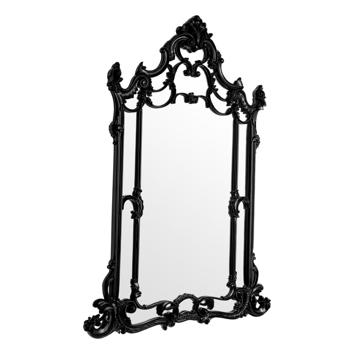 Eichholtz Spiegel Chippendale Black Bevelled Mirror Glass