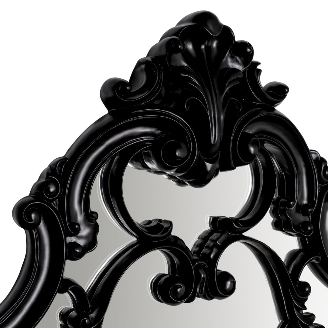 Eichholtz Spiegel Chippendale Black Bevelled Mirror Glass