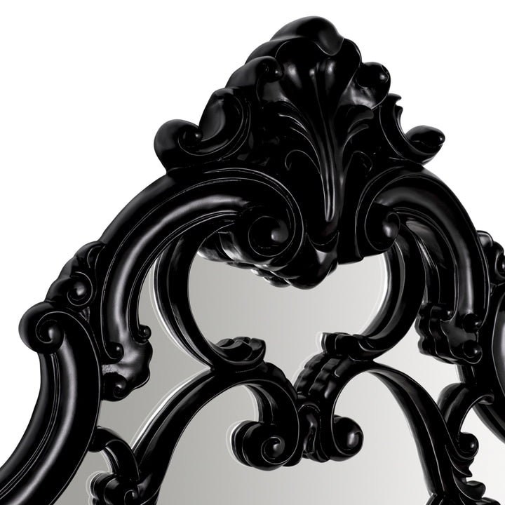 Eichholtz Spiegel Chippendale Black Bevelled Mirror Glass
