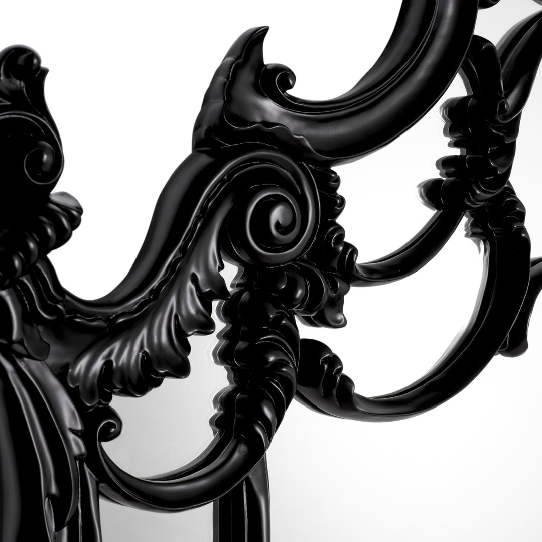 Eichholtz Spiegel Chippendale Black Bevelled Mirror Glass