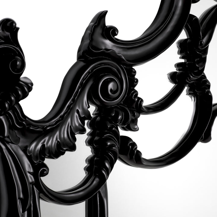 Eichholtz Spiegel Chippendale Black Bevelled Mirror Glass