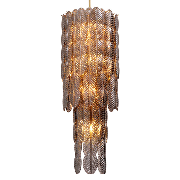 Eichholtz Chandelier Sahure Brushed Brass Smoke Glass