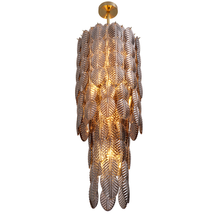 Eichholtz Chandelier Sahure Brushed Brass Smoke Glass