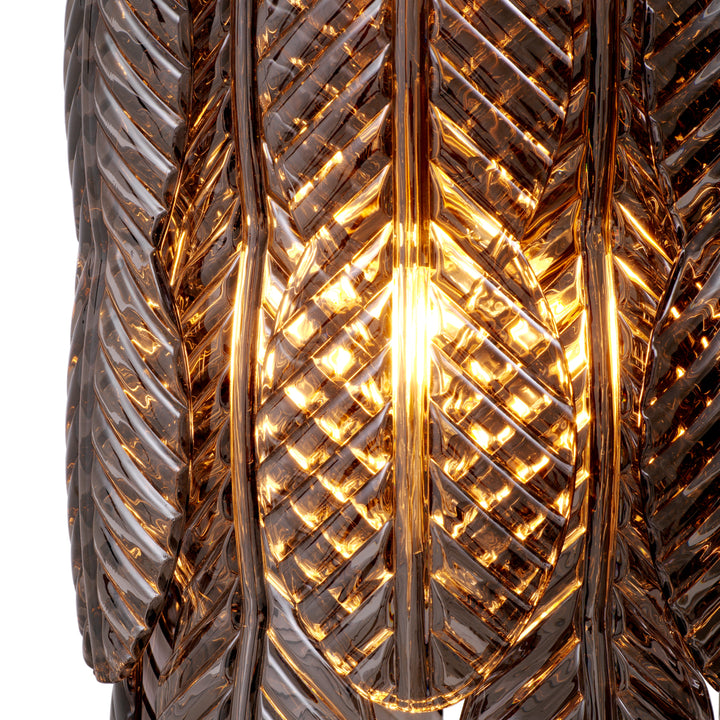 Eichholtz Chandelier Sahure Brushed Brass Smoke Glass