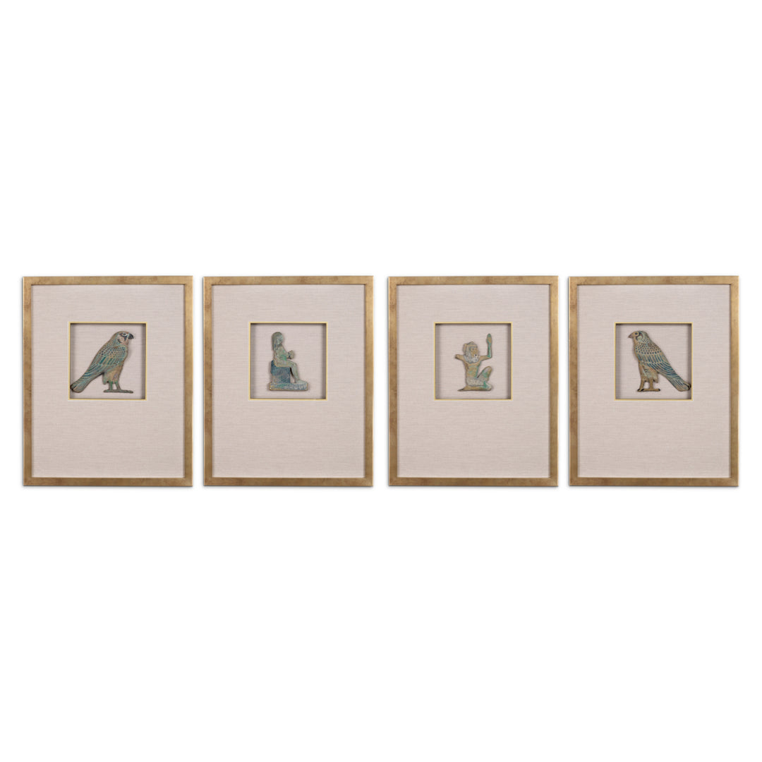 Eichholtz Wandobject Hermopolis Set van 4 Antiek Goud