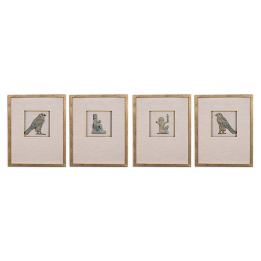 Eichholtz Wandobject Hermopolis Set van 4 Antiek Goud